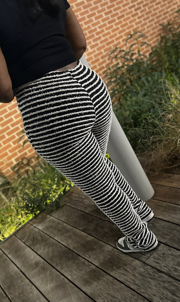 Stacked Pants(black/white)